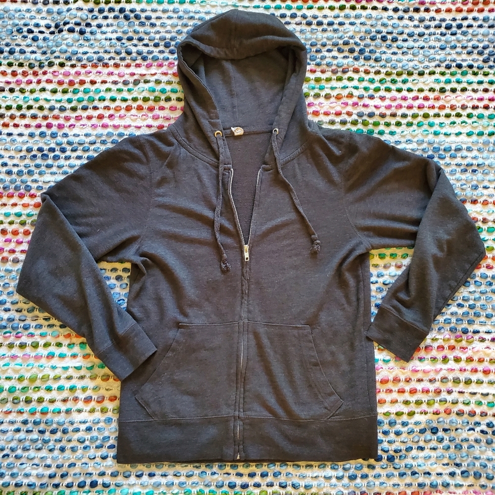 Zip up slim fit hoodie
